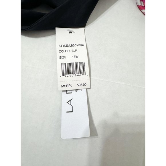 La Blanca Plus NWT Sz 18W Black Multi One Shoulder Tummy Control Bottom Swim Set - Picture 2 of 11